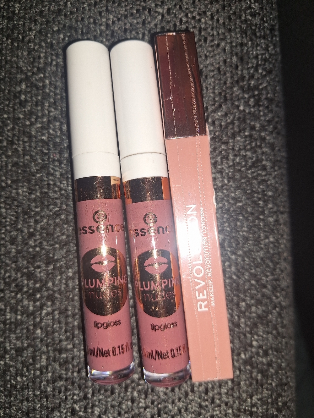 Revolution Lip Gloss Nude Pink Essence Plumping Gloss Trio